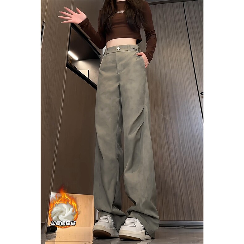 扎染褶皱大码保暖银狐绒显瘦百搭微喇裤男K24004J加绒-特P58控108,男装棉衣,电商A001-1