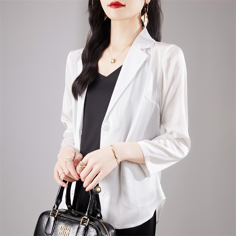 时尚百搭气质款休闲外搭经典衬衫简约大方，女装衬衫，亿美羊绒