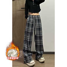 灰黑格加绒