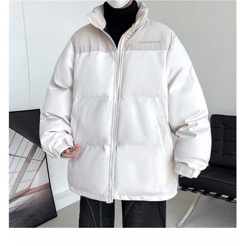 加厚男士冬季棉衣男立领皮棉服字母拼接棉袄外套A266-P01-P80,男装棉衣,电商A266