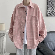 美式复古衬衫春季内搭叠穿外套小众高级感情侣上衣C8010p40，男装衬衫，星座1013