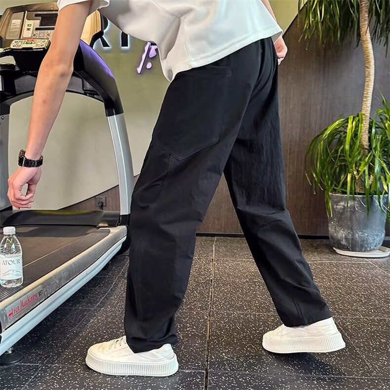 薄款速干直筒裤男款潮牌宽松阔腿裤痞帅男裤2025新款夏季休闲裤子,男装休闲裤,电商B212（原钱塘6029）
