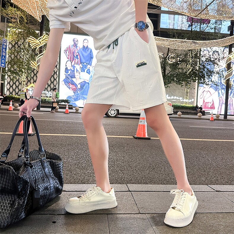 夏季肌理感休闲宽松短裤男潮流薄款D64-P45,男装牛仔裤,电商A368