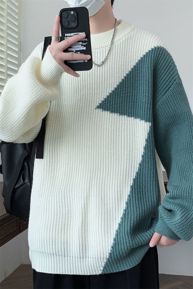 【新品】2025秋冬男士时尚休闲百搭针织毛衣潮流-M5106-P45,男装针织衫/毛衣,星座1105-1