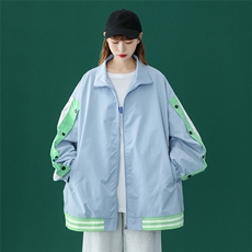 ！春装新款多色袖子拼接撞色宽松棒球夹克外套G350P65控88，男装夹克，A247A