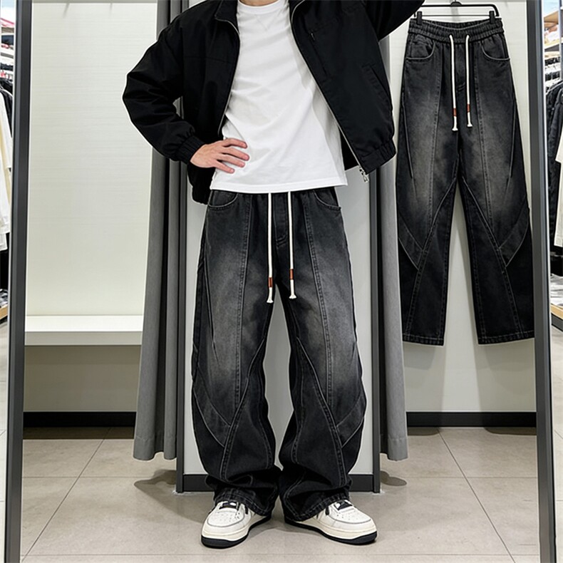 男生牛仔裤设计款长裤A149-P55,男装牛仔裤,电商D312