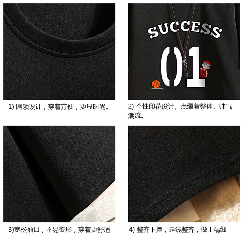 TK28205-P25春夏季七分袖t恤男大码五分袖男短袖中袖砖墙挂拍,男装T恤,电商A040A