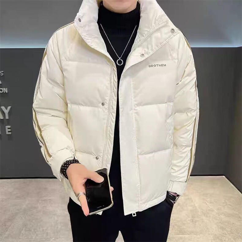 (网图)印花加厚白鸭绒羽绒服短款保暖时尚防寒313B-YJ8016-P90,男装羽绒服,星座313B