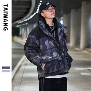 羽绒服男短款立领2021年新款加厚面包服冬季潮外套 A436-915图片