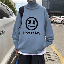 韩版潮流时尚高领2024秋冬针织衫男休闲毛衣港风A161-2-M2058-P50,男装针织衫/毛衣,电商A161-2