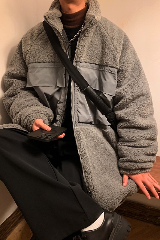 工装棉衣羊羔毛外套厚夹克棉袄港风棉服日系1016-1W86P128K158,男装棉衣,星座1016-1（原电商B408-1）