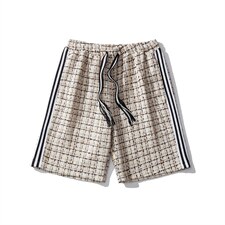 1白底短裤男大码M-5XL中性风男士中裤男潮流五分裤DK8797P40控59，男装牛仔裤，星座226-2