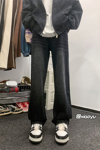 XZ616 秋冬季新款宽松百搭纯色休闲牛仔裤 TY971 P45控58图片
