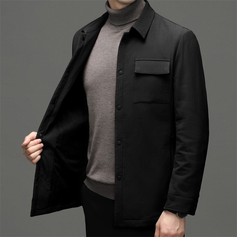商务休闲棉衣中年男加厚保暖外套冬季新款翻领棉服YYM33617-P185,男装棉衣,星座1105-3