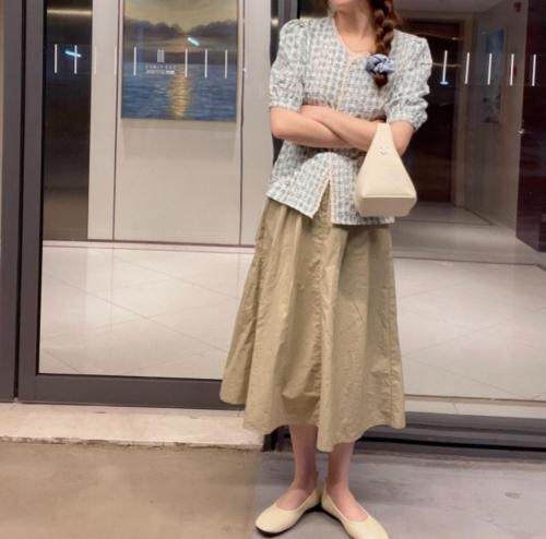 刺绣圆圈花纹上衣，女装，新袖