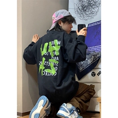 抖音得物现货高品质美式宽松圆领印花卫衣新款重磅卫衣ADY110，男装卫衣，电商A443