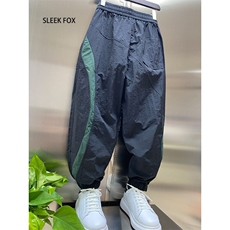 1506-1/KGT-7751/P34.5潮流条纹拼接户外束脚运动休闲裤春季男款，男装休闲裤，星座1506-1