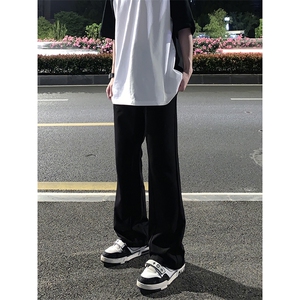 B221 美式ins高街纯色情侣款休闲微喇冰丝西裤 LK23083-P55 控78图片