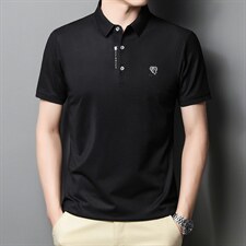 短袖T恤男士上衣POLO衫夏季新款中青年男士翻领纯色商务休闲男装，男装T恤，电商B212（原钱塘6029）
