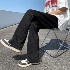 高街复古潮牌开叉直筒休闲裤秋季设计感小众牛仔裤男款K7348-P37，男装牛仔裤，星座512-3