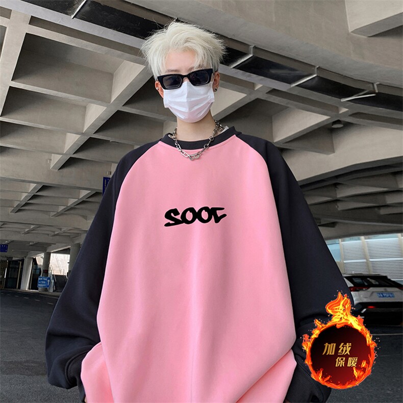 抖音得物高品质重磅二开全棉阔版支持退换360克插肩圆领卫衣0118,男装卫衣,电商A486