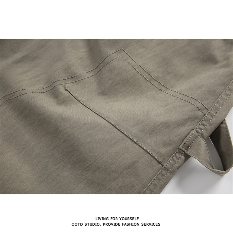 高品质白底得物秋季新款休闲裤男宽松织带工装长裤KZ935-P45,男装工装外套,星座301C-5