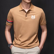 POLO衫男士短袖t恤翻领2023夏季新款潮牌休闲商务男装上衣，男装T恤，电商B212（原钱塘6029）