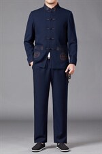 BAMJ-7805Y钱塘2020-2中年男士时尚简约春秋季厚款套装P295，男装休闲套装，钱塘207-2