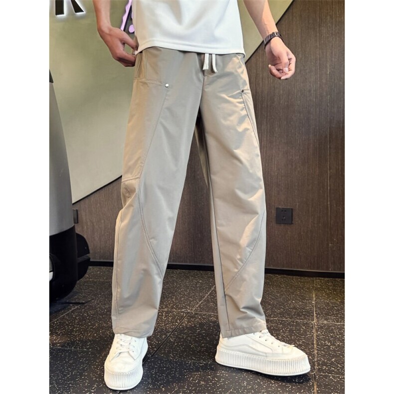 B340K9577P5878小伙风店主风夏季薄款百搭痞帅宽松休闲裤,男装休闲裤,电商B340