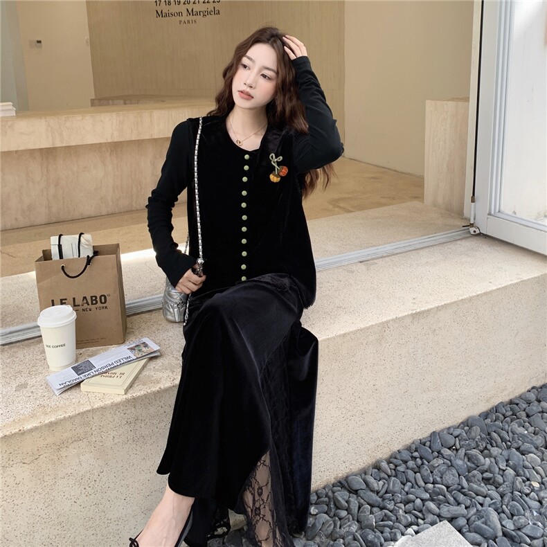 无袖马甲半身裙两件套女2025秋季新款洋气百搭休闲时尚坎肩套装,女装套装/套裙,2D148