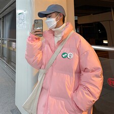2024冬装纯色百搭款港风立领棉衣加厚外套A125-Y291-P90，男装棉衣，电商A071