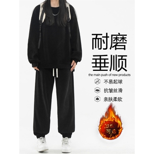抗皱耐磨面料舒适加绒重磅条绒卫衣卫裤两件套装TZ830加绒特批112图片