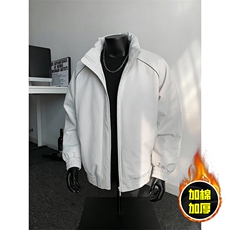 现货美式高街休闲棉衣夹克三防立领纯色户外工装加厚棉服外套，男装夹克，电商A486