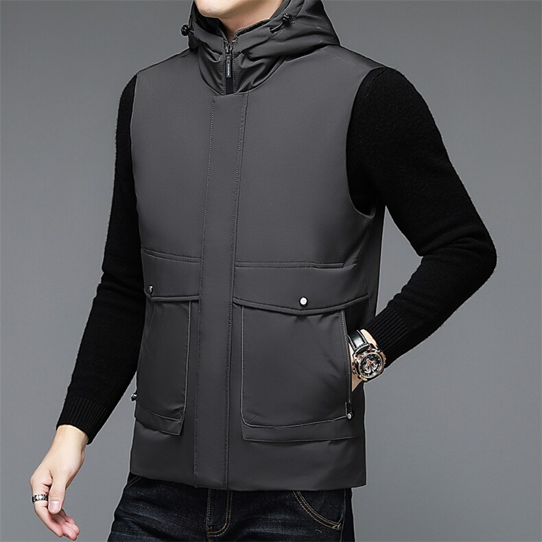 2022高品质冬装连帽羽绒服90鸭绒保暖马甲男士背心QS1056-P170,男装羽绒服,星座1105-3