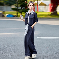 牛仔套装女2025开春季新款超火韩系甜美小香风减龄蕾丝阔腿裤穿搭，商品下架区，韩然一族