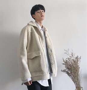 19秋冬韩版羊羔毛宽松外套短款鹿皮绒纯色加厚上衣mj227-p135
