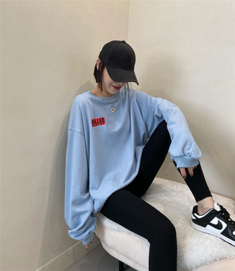 印花大版卫衣，女装卫衣/绒衫，纽芮