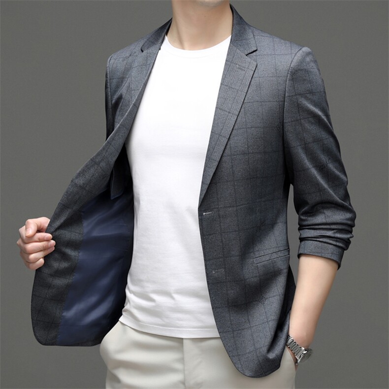 M5553-1钱塘2020-3春夏新款男士商务休闲西服简约外套货稳P135,男装西服,钱塘207-3