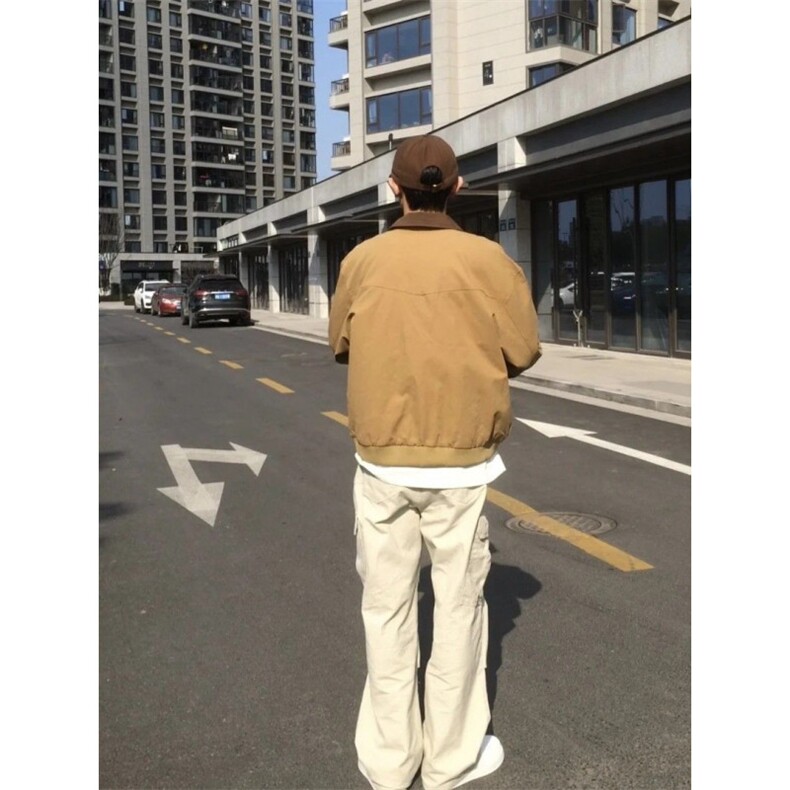 2025春秋痞帅外套男ins高街潮牌港风日系原宿风韩版潮流宽松夹克,男装夹克,四季星座505
