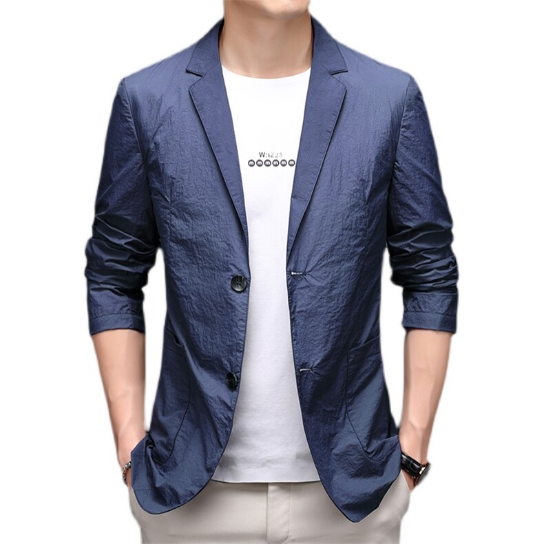 D1058男士2022年春夏新款薄款西服休闲纯色修身小西装便西P150,男装西服,电商B360
