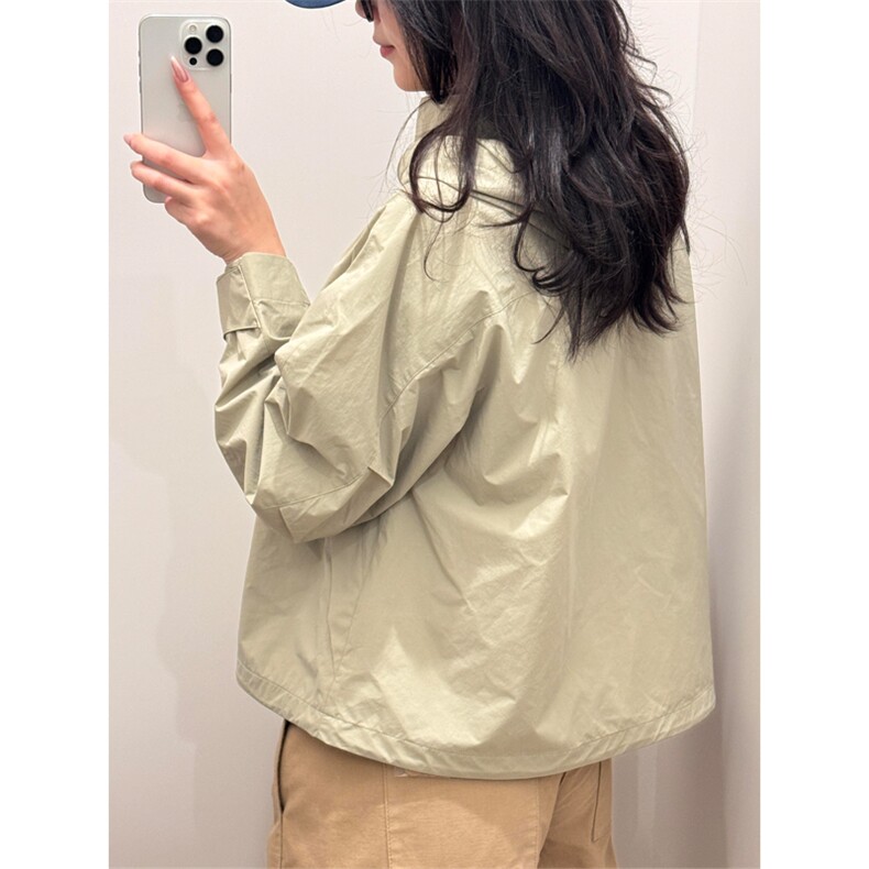 高品U家同款防风立领夹克宽松冲锋衣连帽外套男女A1353-P90,男装夹克,星座1505