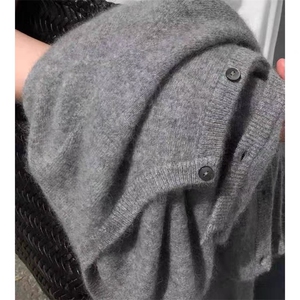 纯山开衫秋冬新款毛衣女短款圆领羊毛衫超火cec外套针织图片