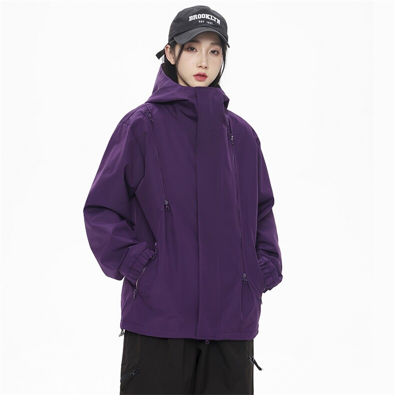 2025秋季情侣户外运动连帽冲锋衣夹克美式高街机能外套JK8008-P35,男装夹克,星座1402-2