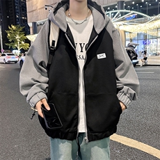 A826-P55春秋季潮牌宽松休闲开衫卫衣美式复古连帽夹克外套男，男装夹克，星座512-6