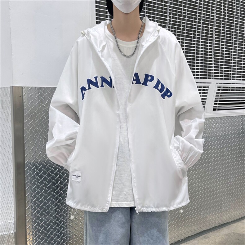 夏季连帽工装防晒衣夹克男宽松日系ins潮流情侣外套W3244-P34,男装夹克,星座512-2