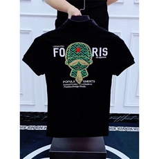 M614-P35潮流痞帅polo衫男士短袖夏季时尚青年网红半袖t恤，男装Polo衫，星座617A-1（原B318A）