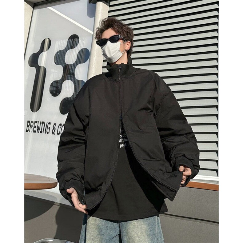 美式复古百搭外套男秋冬小众潮牌设计感痞帅夹克棉服潮MF293-P100,男装棉衣,星座412-3