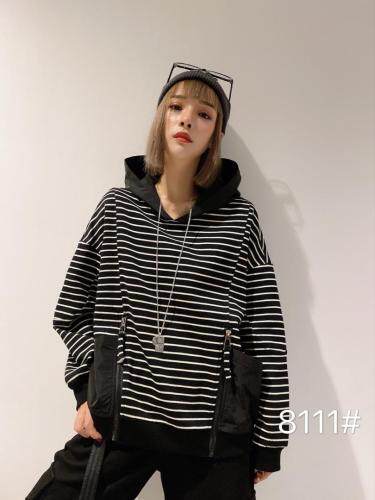 现货秋装条纹卫衣，女装卫衣/绒衫，柏旺阁