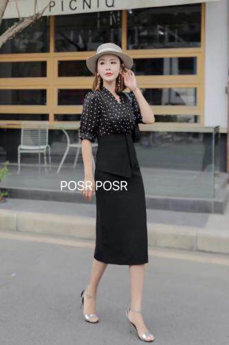 时尚女人味连衣裙????，女装连衣裙，珀莎