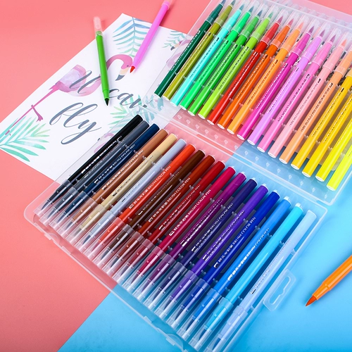 Акварель, мелки, детский комплект для детского сада для школьников, цветные карандаши, безопасная профессиональная художественная мягкая кисть для письма, 48 цветов, 36 цветов, 24 цветов, 12 цветов, можно стирать, подходит для начинающих